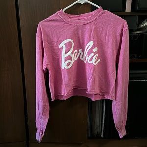 Forever 21 Barbie Long Sleeve Cropped Top